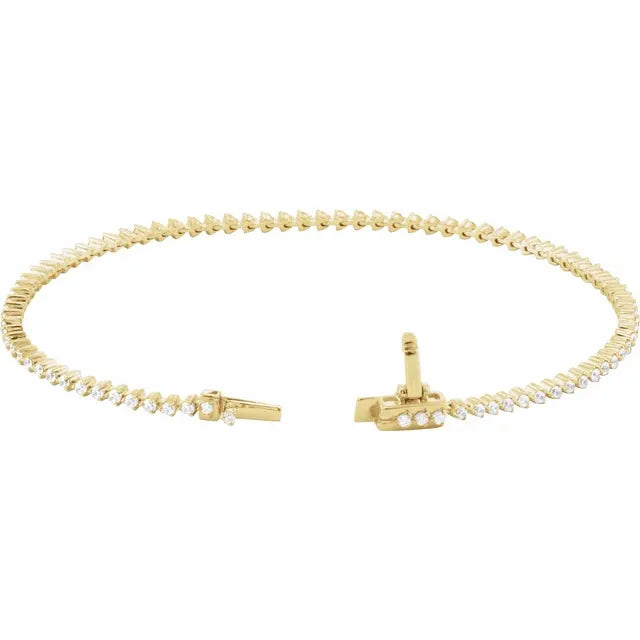 Natural Diamond Tennis Bracelet