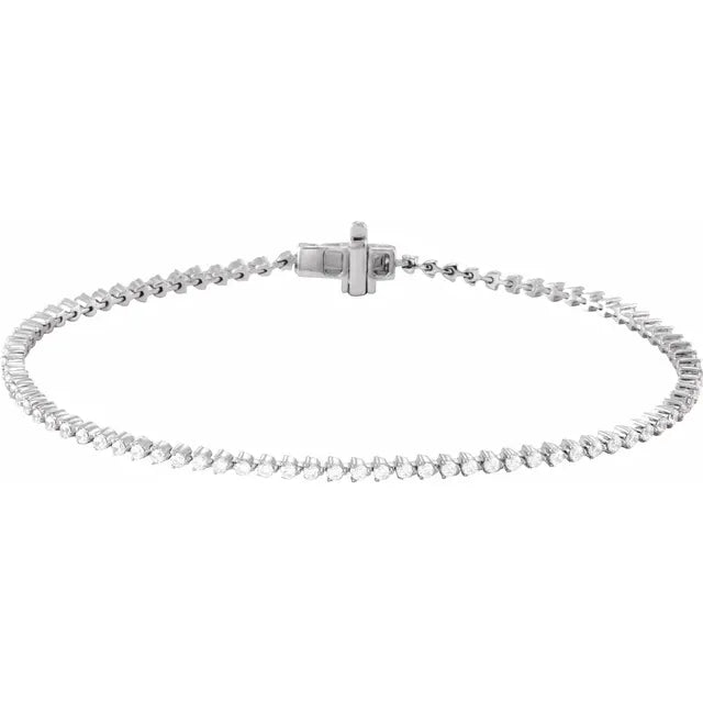 Natural Diamond Tennis Bracelet