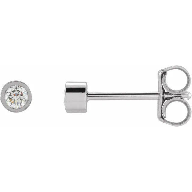 Mini Bezel Diamond Stud (single)