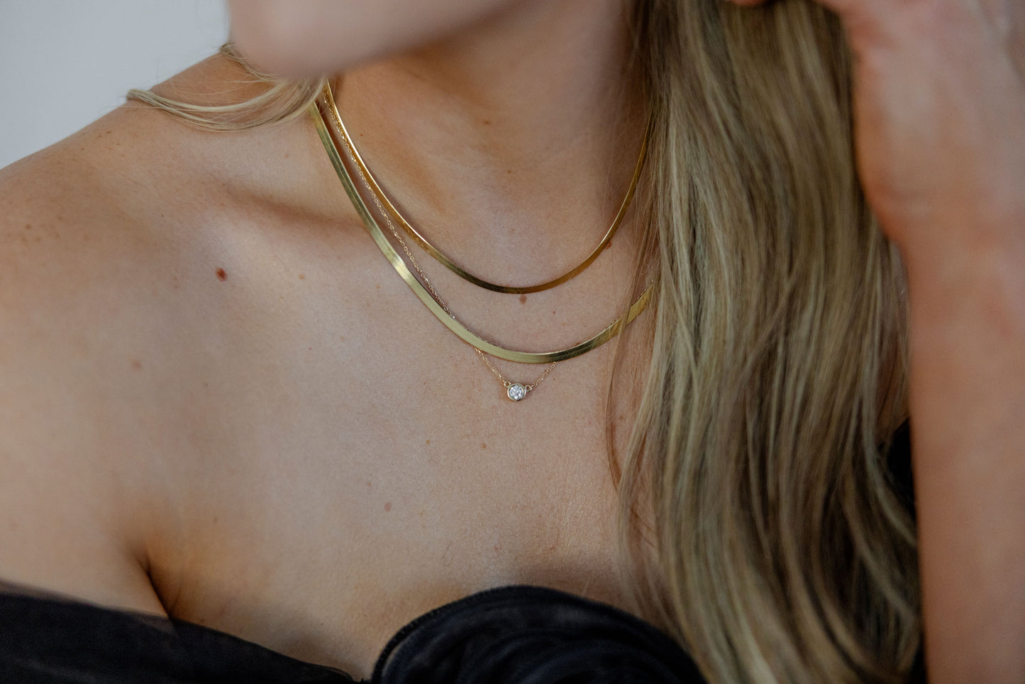 Large Herringbone Necklace