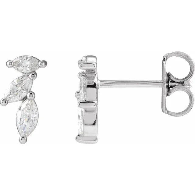 Marquise Diamond Stud (single)