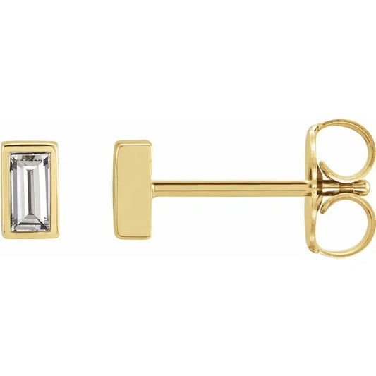 Baguette Diamond Studs