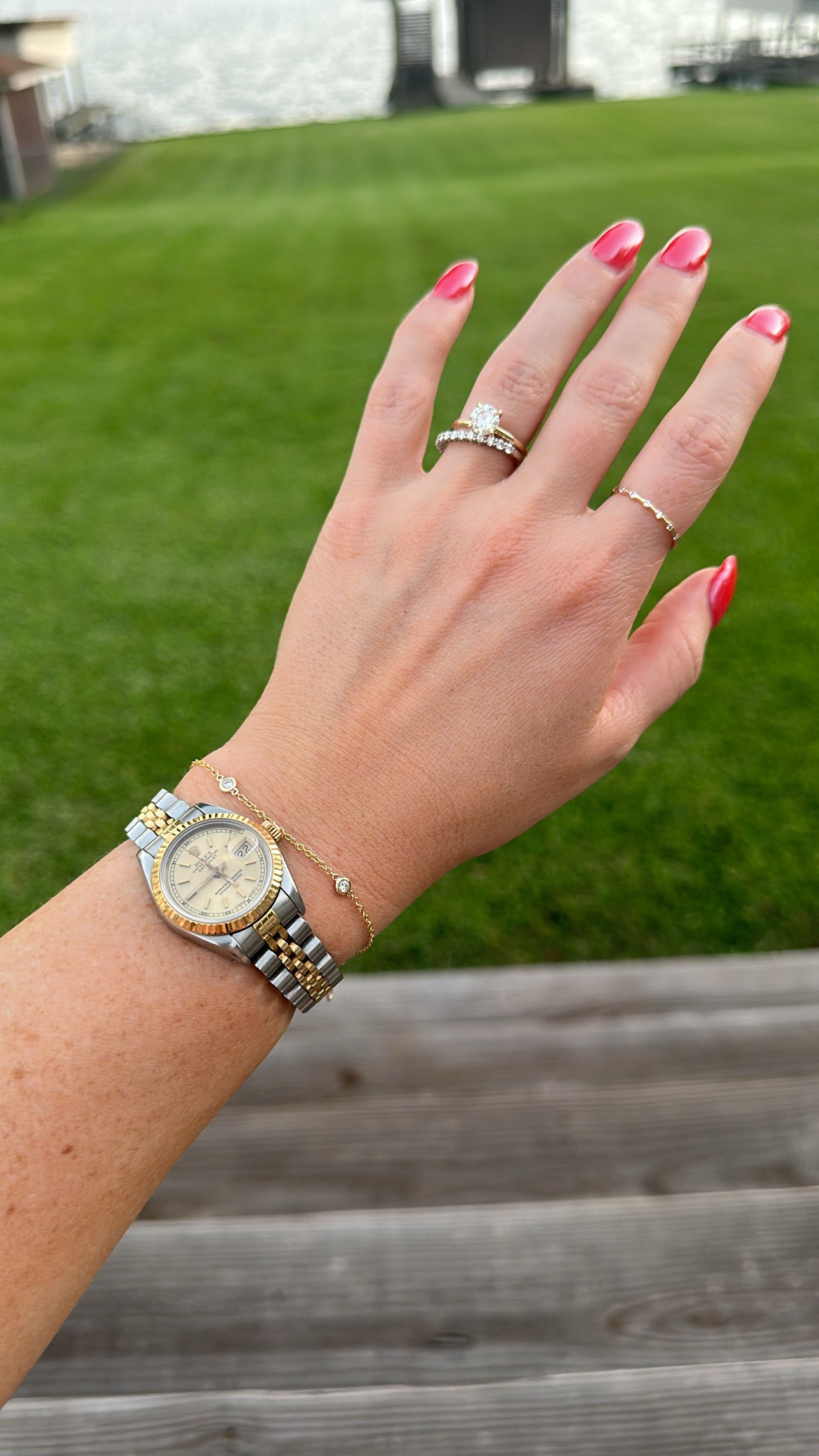 3 Stone Diamond Bracelet