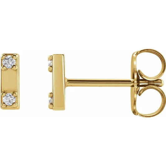 Diamond Bar Earrings