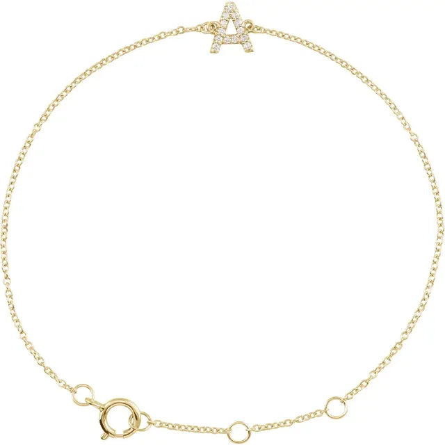 Diamond Initial Bracelet