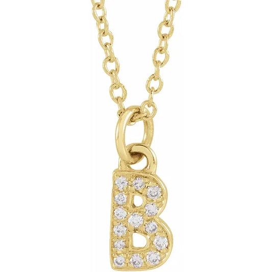 Diamond Initial Necklace